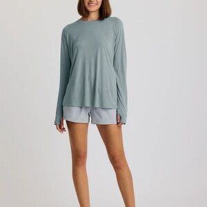 Free Fly Women's Long Sleeve Top - slate SPF 50, Bamboo